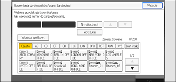Ilustracja ekranu panela operacyjnego
