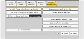 Ilustracja ekranu panela operacyjnego