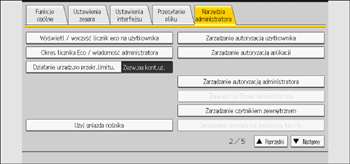 Ilustracja ekranu panela operacyjnego