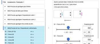 Ilustração do ecrã do painel de operação