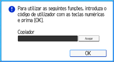 Ilustração do ecrã do painel de operação