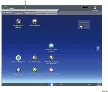 Ilustração com numeração da alteração de modos