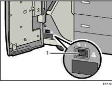 Ilustração com numeração do interruptor do aquecedor da unidade de transferência