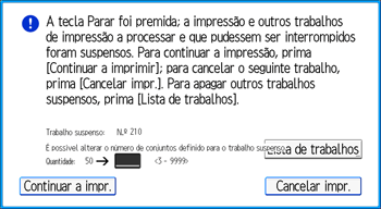 Ilustração do ecrã do painel de operação