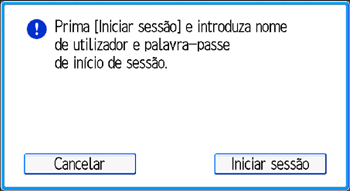 Ilustração do ecrã do painel de operação