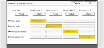 Ilustração do ecrã do painel de operação