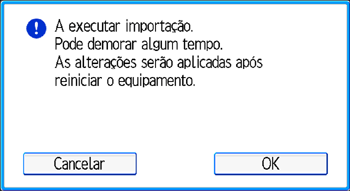 Ilustração do ecrã do painel de operação