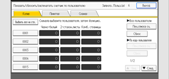 Иллюстрация экрана панели управления