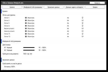 Иллюстрация экрана панели управления