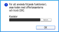 Bild på användarpanelens skärm