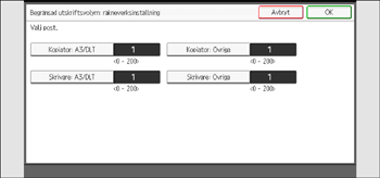 Bild på användarpanelens skärm