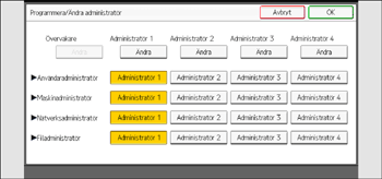 Bild på användarpanelens skärm