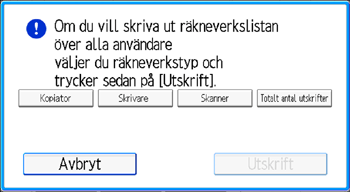 Bild på användarpanelens skärm