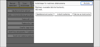 Bild på användarpanelens skärm