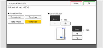 Bild på användarpanelens skärm