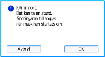 Bild på användarpanelens skärm