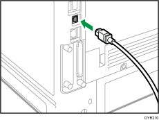 ilustração da conexão do cabo Ethernet