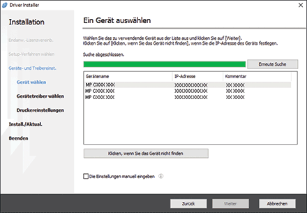 Abbildung für Treiberinstallation