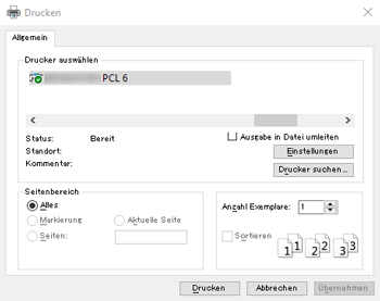 Abbildung Treiberbildschirm