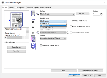 Abbildung Treiberbildschirm