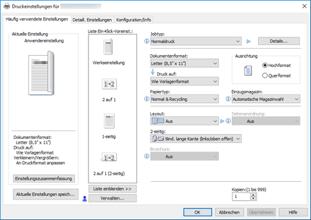 Abbildung Treiberbildschirm