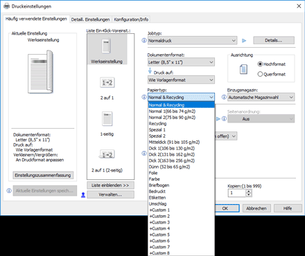 Abbildung Treiberbildschirm