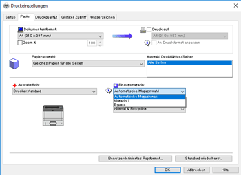 Abbildung Treiberbildschirm