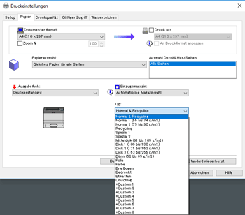 Abbildung Treiberbildschirm