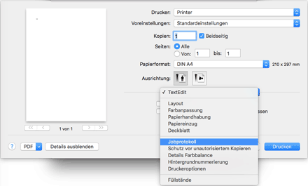 Abbildung Treiberbildschirm