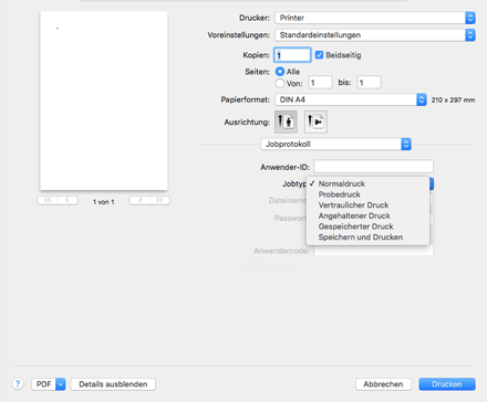 Abbildung Treiberbildschirm