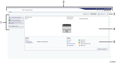 Nummerierte Abbildung der Webbrowser-Anzeige