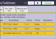 Abbildung Bedienfeld-Display