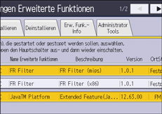 Abbildung Bedienfeld-Display