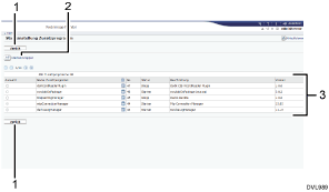 Nummerierte Abbildung der Webbrowser-Anzeige