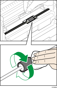Иллюстрация ролика подачи бумаги обходного лотка