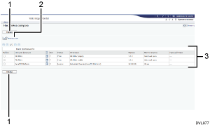 Иллюстрация экрана веб-браузера с пронумерованными сносками