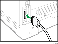 ภาพประกอบสำหรับการเชื่อมต่อสายอินเตอร์เฟซ IEEE 1284
