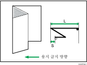 소책자에 대한 접기 위치 조정의 예