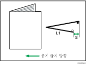 소책자에 대한 접기 위치 조정의 예
