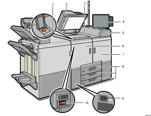 본체 그림(번호로 각 부분 표시)