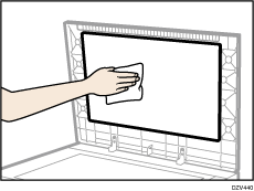 Illustration of cleaning exposure glass cover