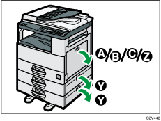 Illustration of misfeed area