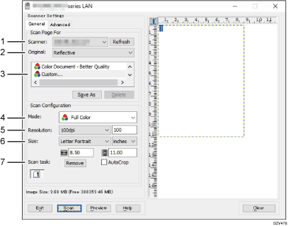 Application screen illustration numbered callout illustration