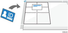 Illustration of placing an ID card