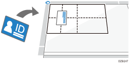 Illustration of placing an ID card