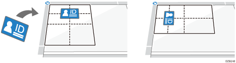 Illustration of placing an ID card