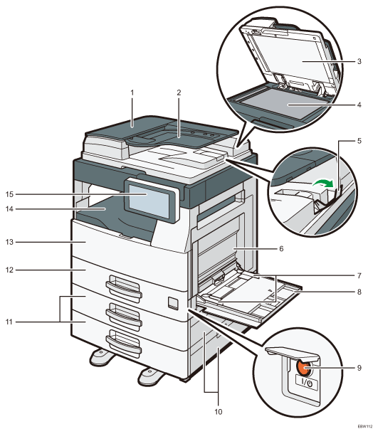 Main unit illustration numbered callout illustration