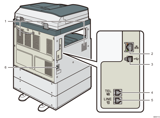 Main unit illustration numbered callout illustration