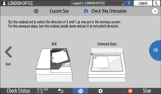 Operation panel screen illustration