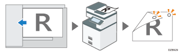 Illustration of pressing OK stamps